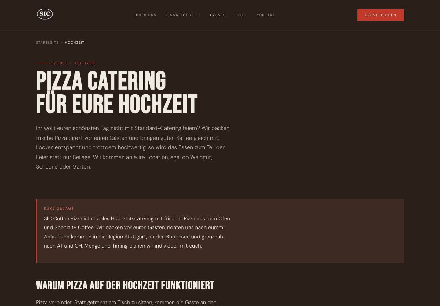 Event-Seite Hochzeit